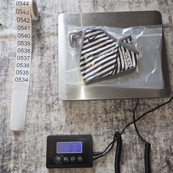 Nike Bikini Top Womens Small Black White Striped Triangle Cross Back Swim Logo - Picture 8 of 8